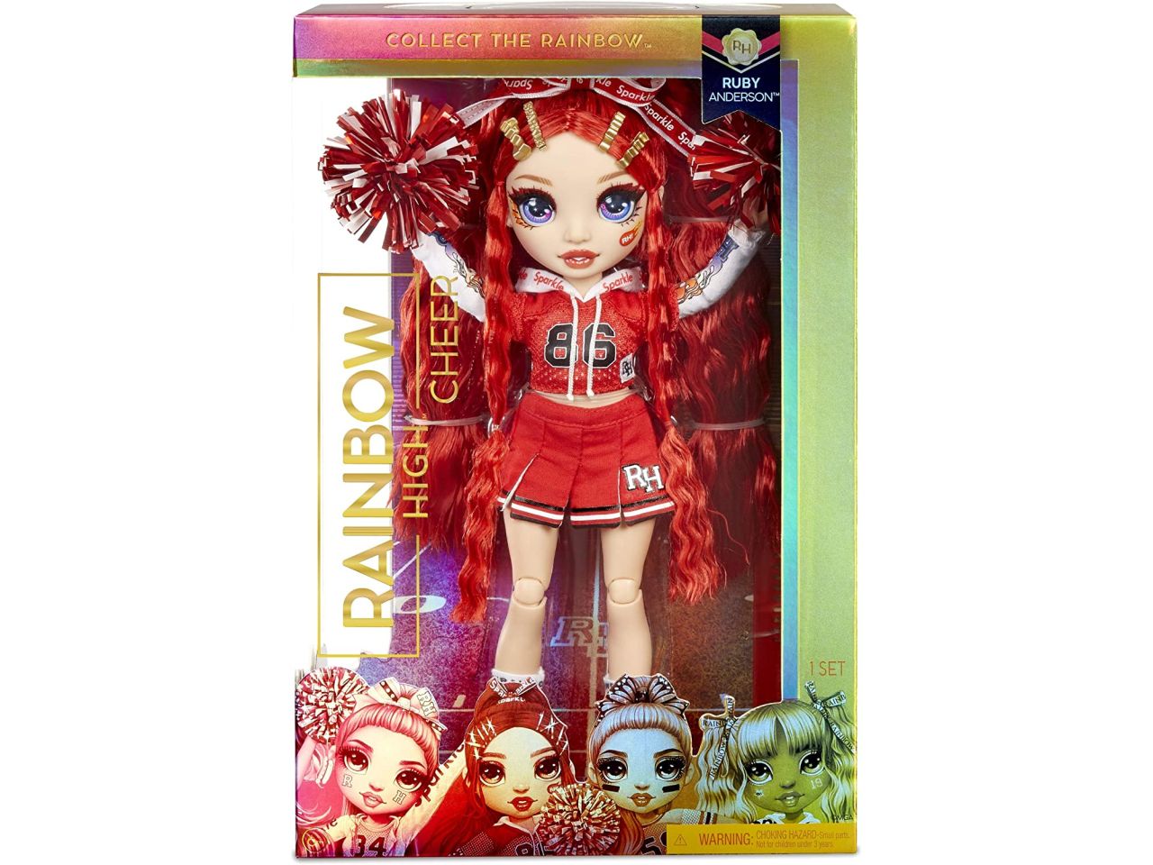 Fashion doll mga rainbow high cheer doll ruby anders