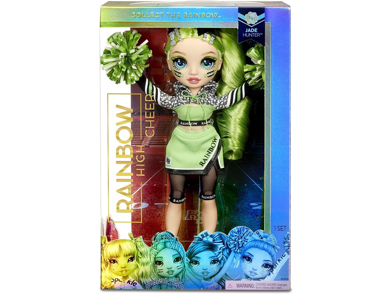 Fashion doll mga rainbow high cheer doll jade hunter