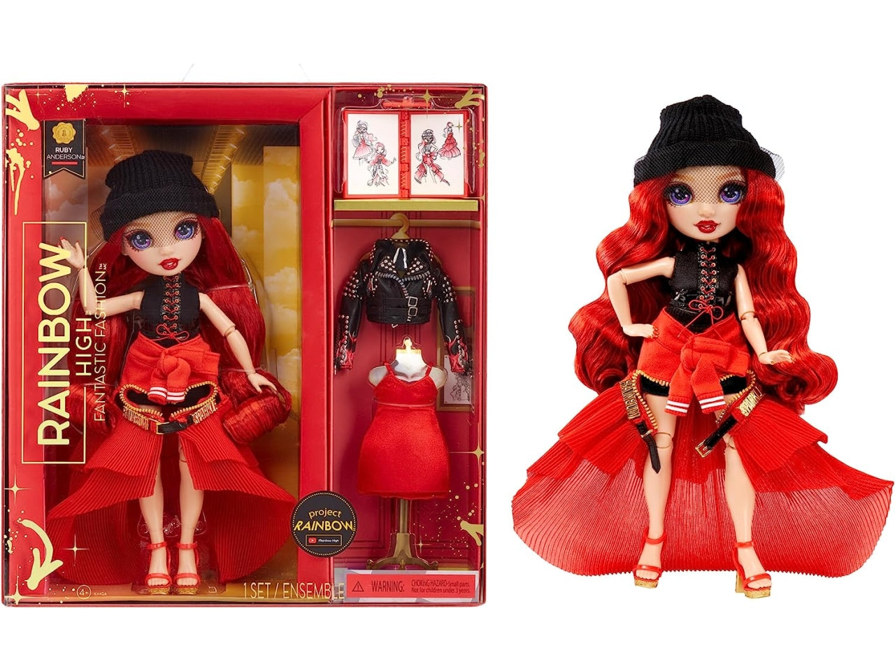 Rainbow high fantastic fashion doll - red