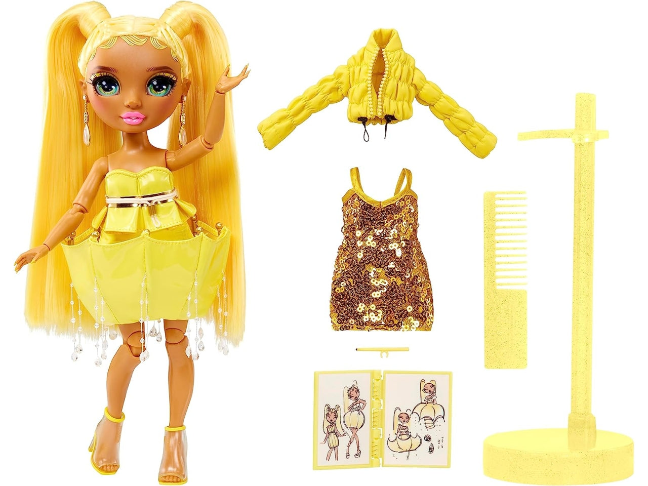 Rainbow high fantastic fashion doll - yellow