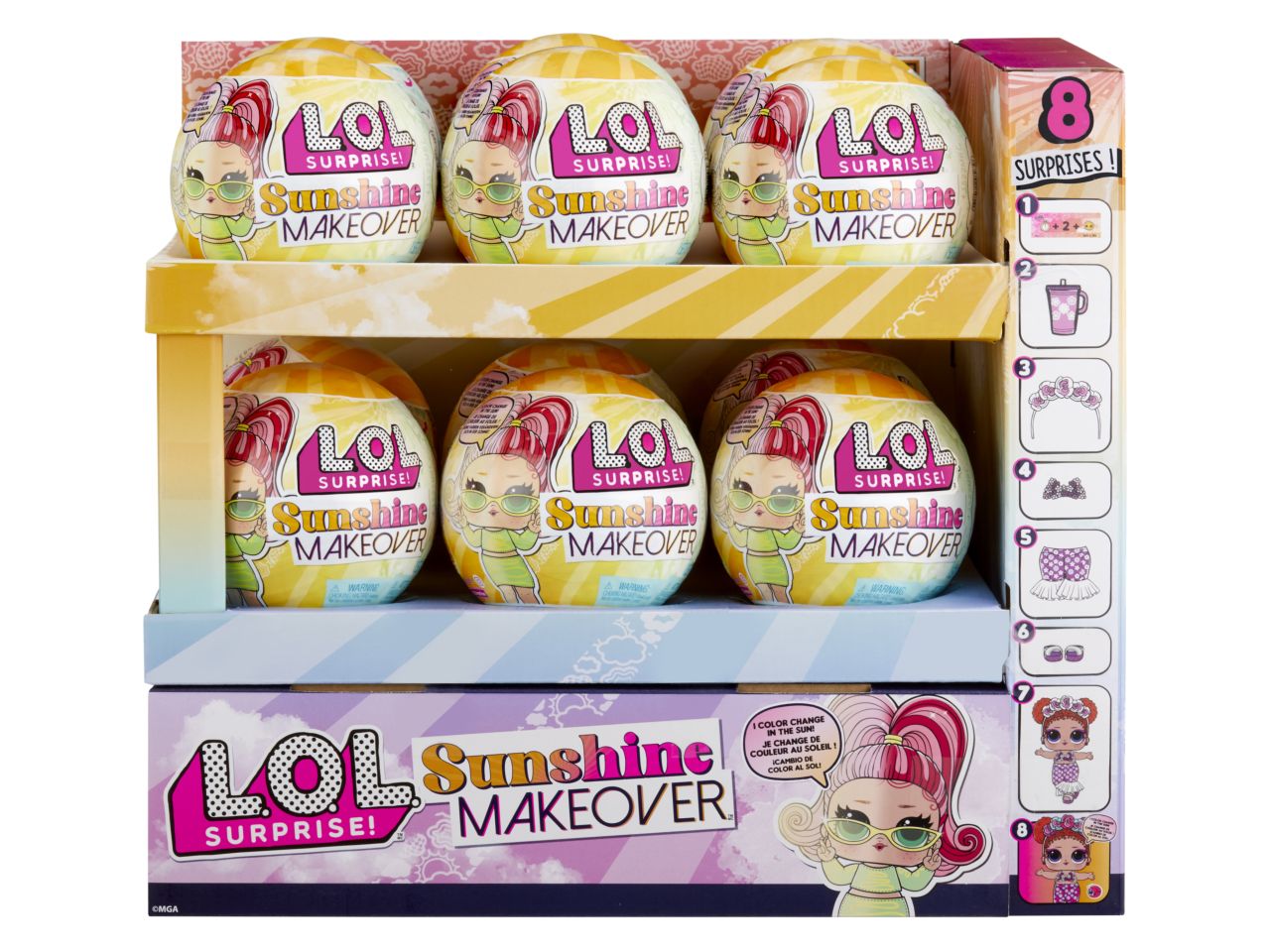 L.o.l. surprise sunshine makeover doll assortite in pdq