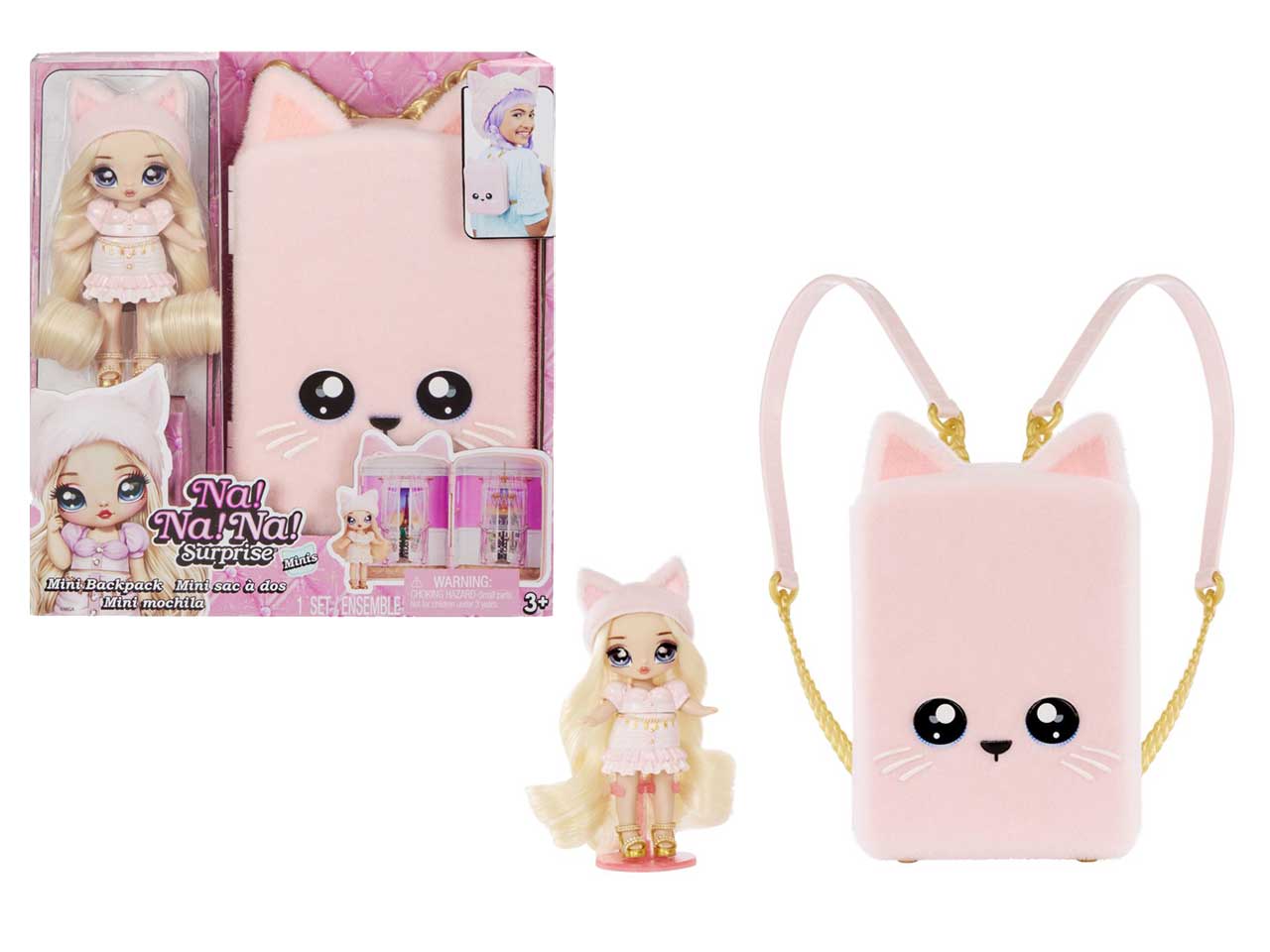 Nanana surprise mini backpack playset parisian kitty