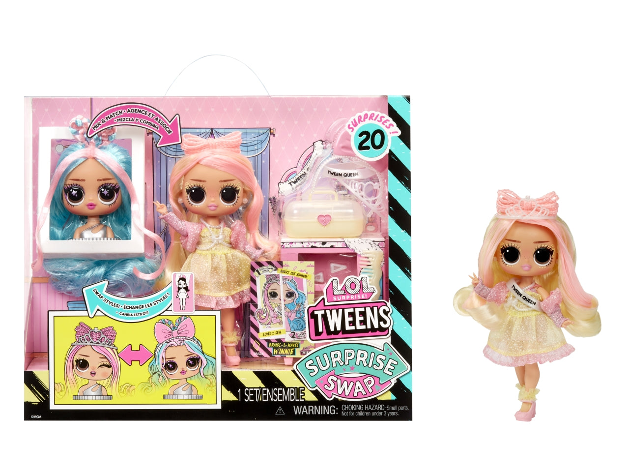 L.o.l. surprise tweens surprise swap fashion doll - braids -2 - waves winnie