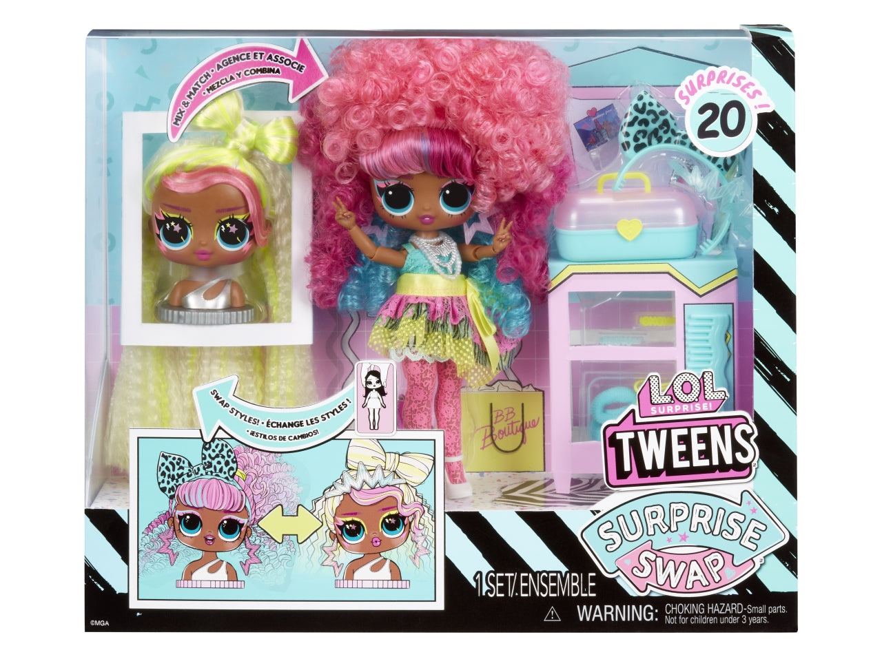 L.o.l. surprise tweens surprise swap fashion doll - curls - 2 - crimps cora