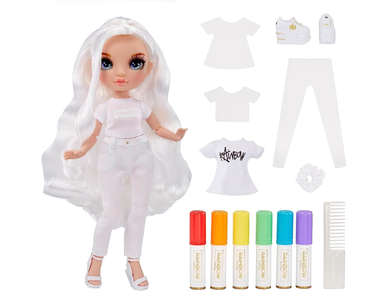 Rainbow high color & create fashion doll - blue eyes