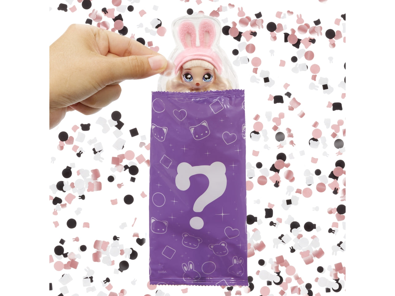 Na! Na! Na! Surprise minis series 3, bambolina 10 cm a sorpresa con coriandoli, 3+ anni, Mga