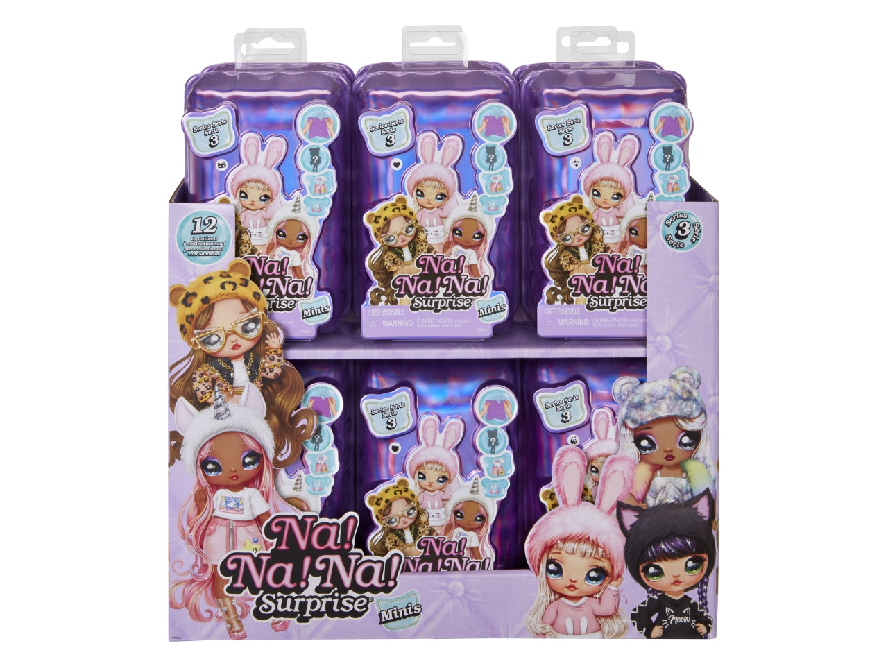 Na! Na! Na! Surprise minis series 3, bambolina 10 cm a sorpresa con coriandoli, 3+ anni, Mga