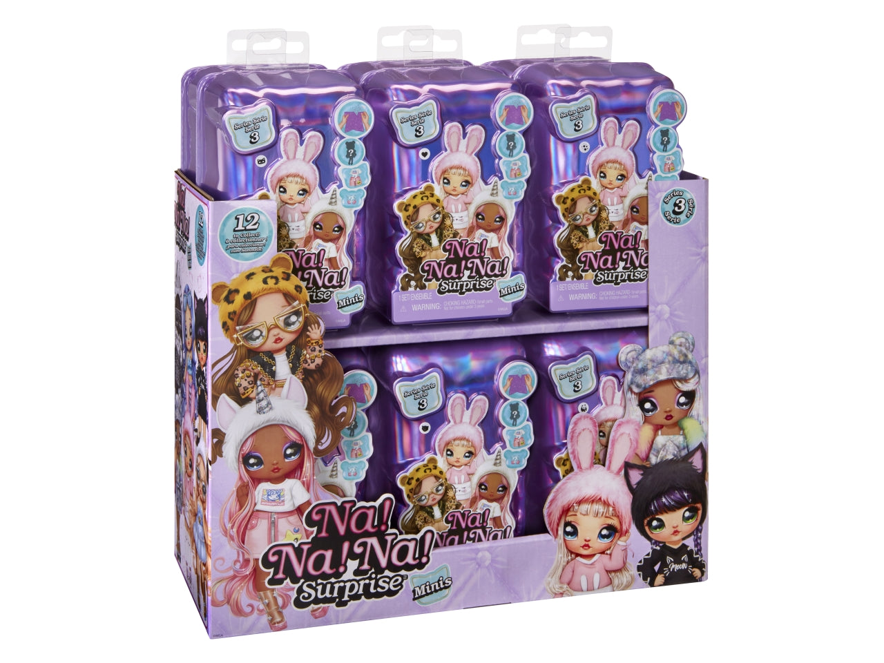 Na! Na! Na! Surprise minis series 3, bambolina 10 cm a sorpresa con coriandoli, 3+ anni, Mga