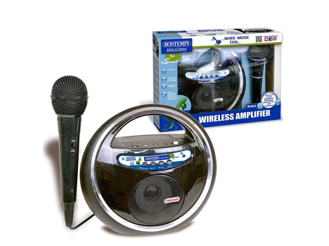 Amplificatore wireless con microfono a condensatore