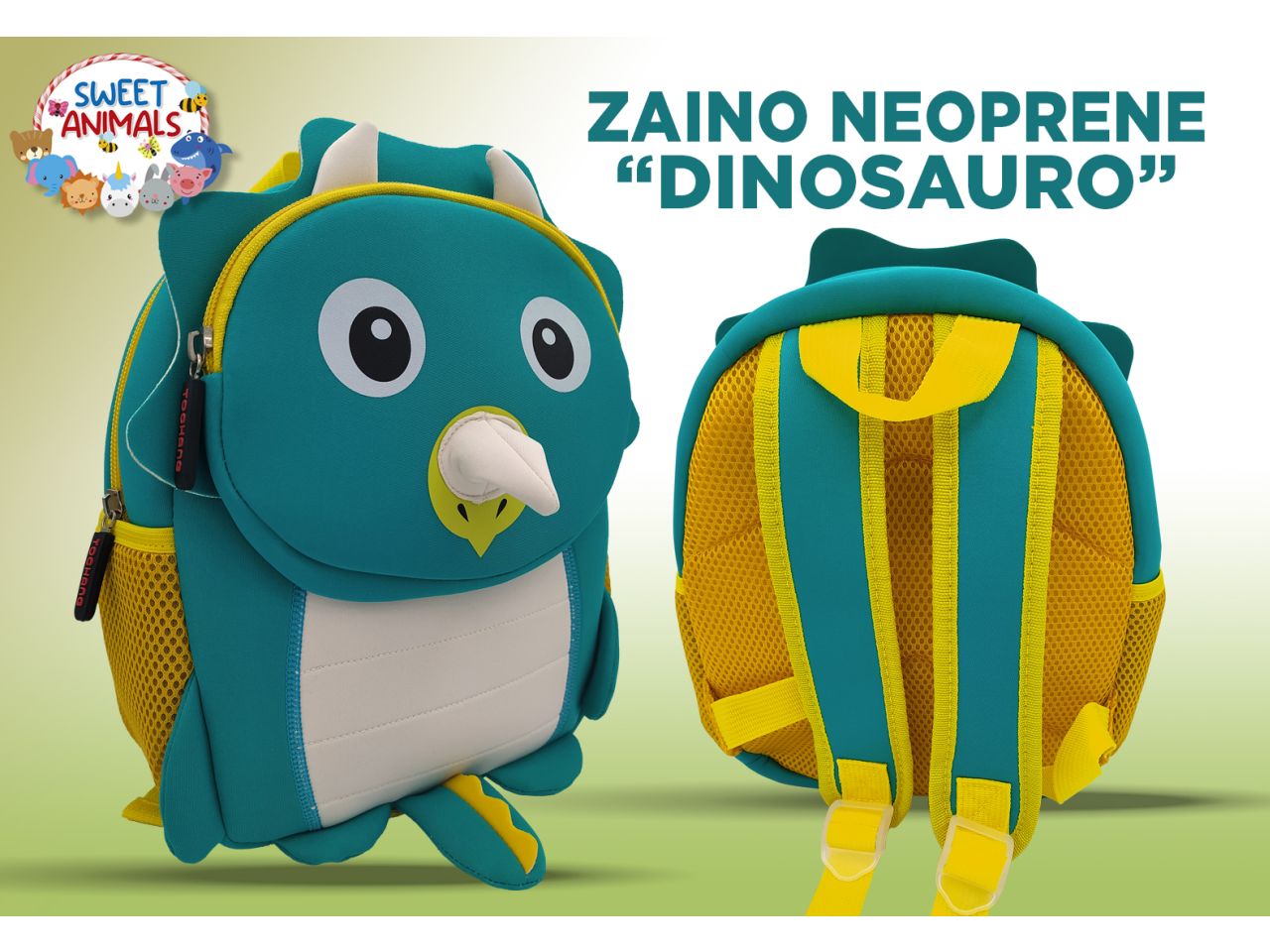 Zainetto dinosauro in neoprene 27cm