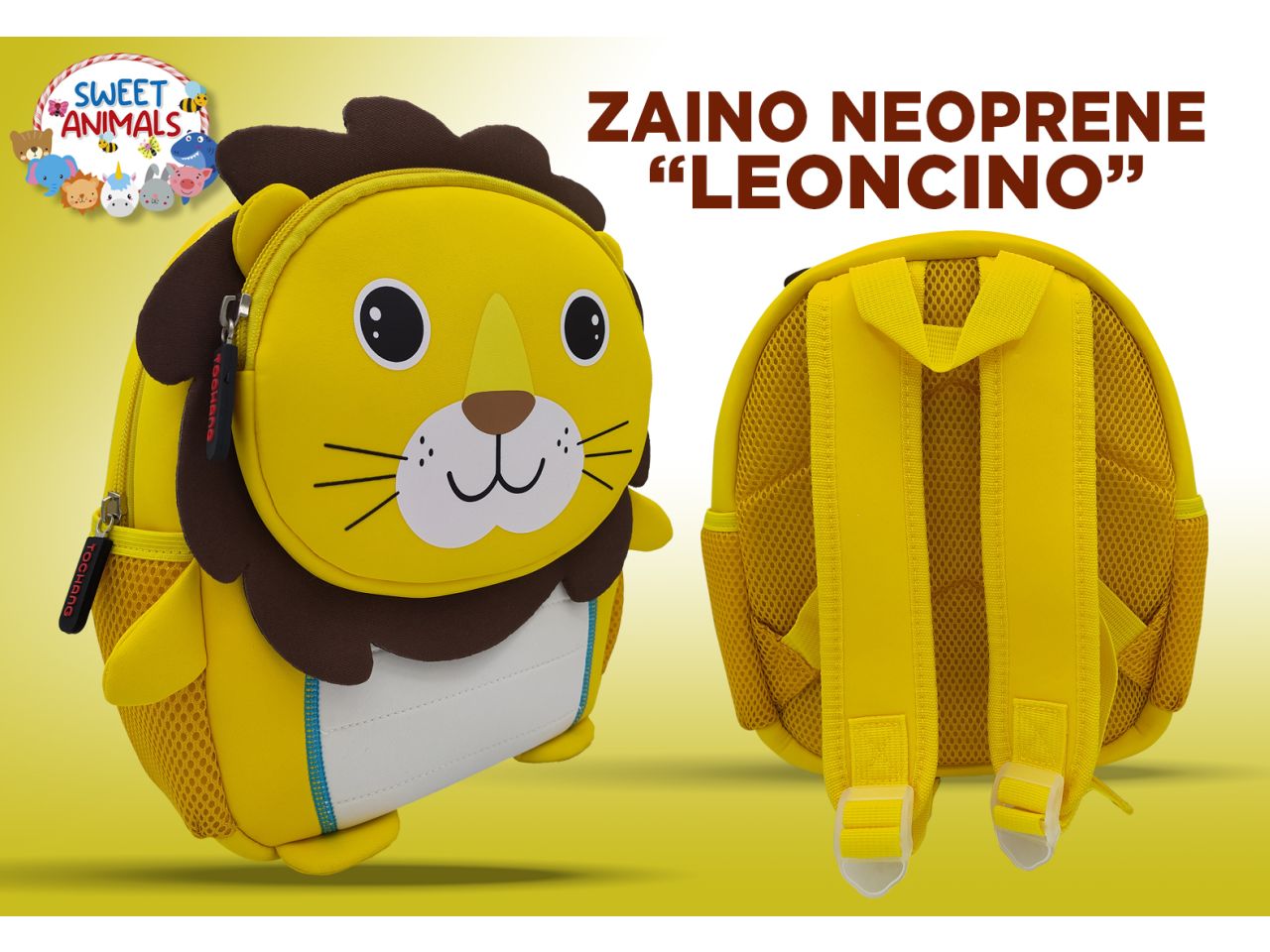 Zainetto leoncino in neoprene 27cm