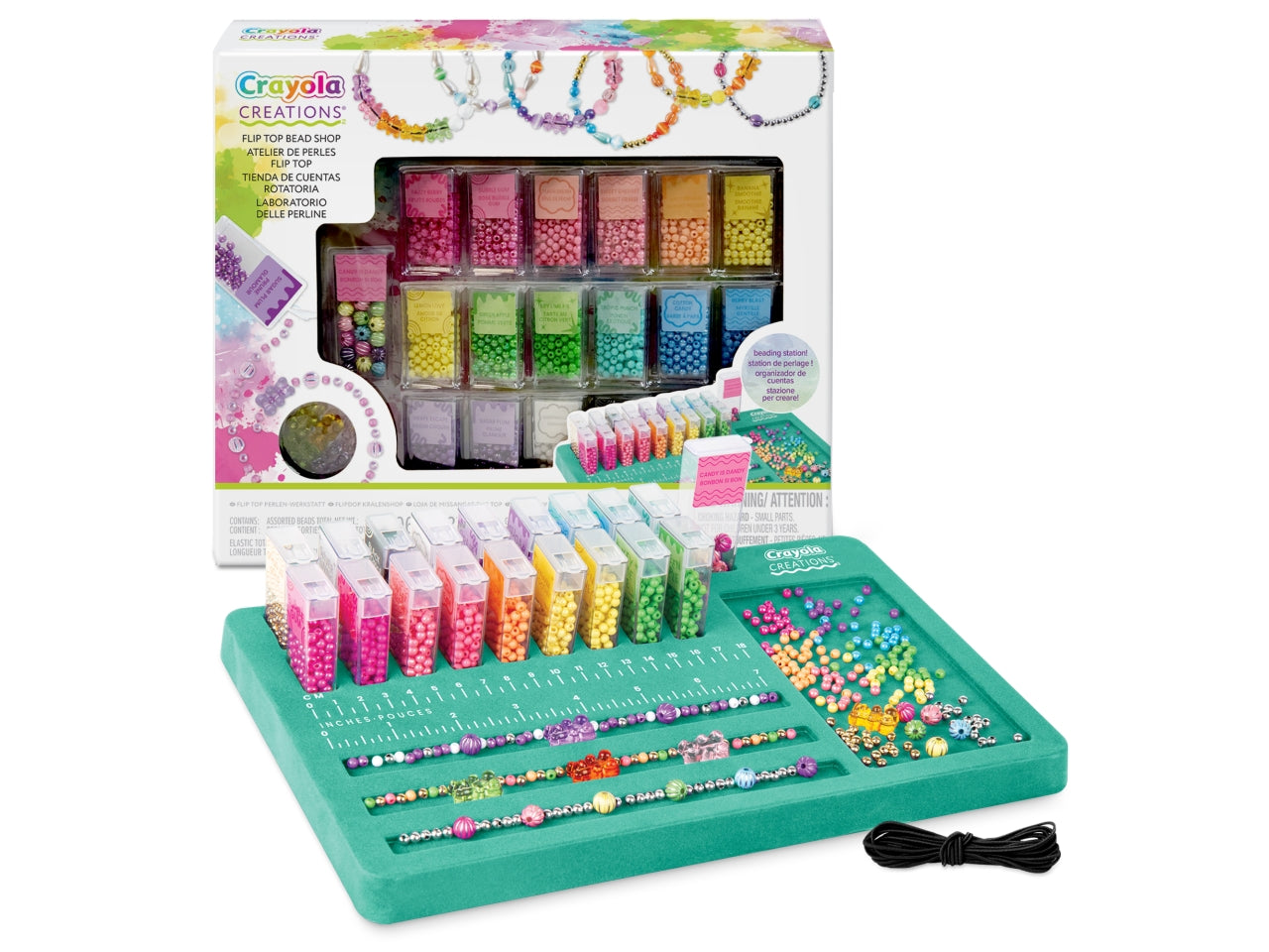 Laboratorio delle Perline Creations - Set con Perline Assortite e Charms, Multicolor, Età 8+, Crayola