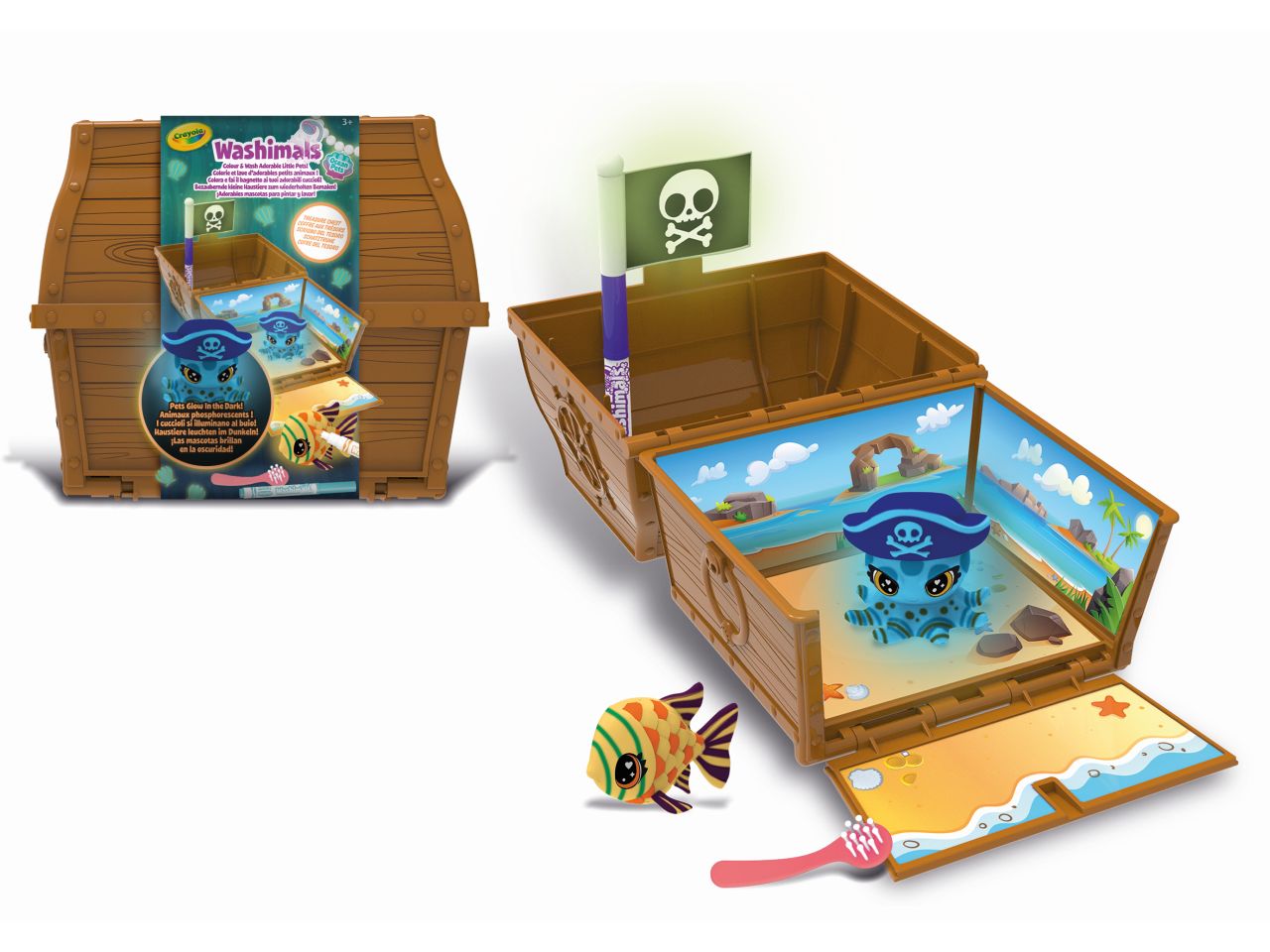 Washimals Pets Ocean Glow Crayola Scrigno del Tesoro