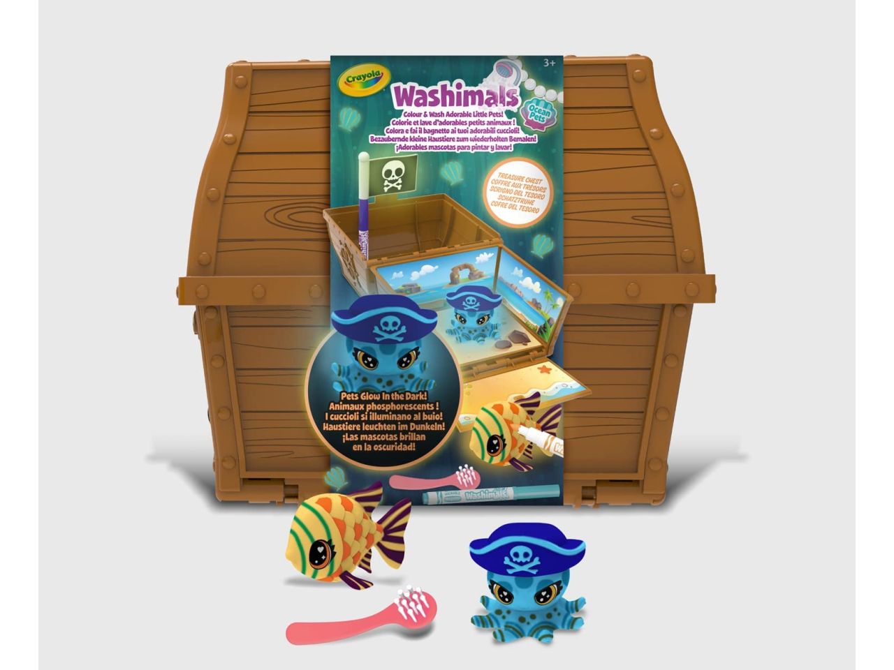 Washimals Pets Ocean Glow Crayola Scrigno del Tesoro
