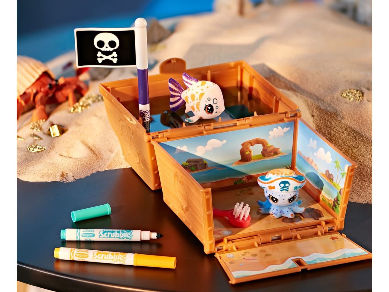 Washimals Pets Ocean Glow Crayola Scrigno del Tesoro