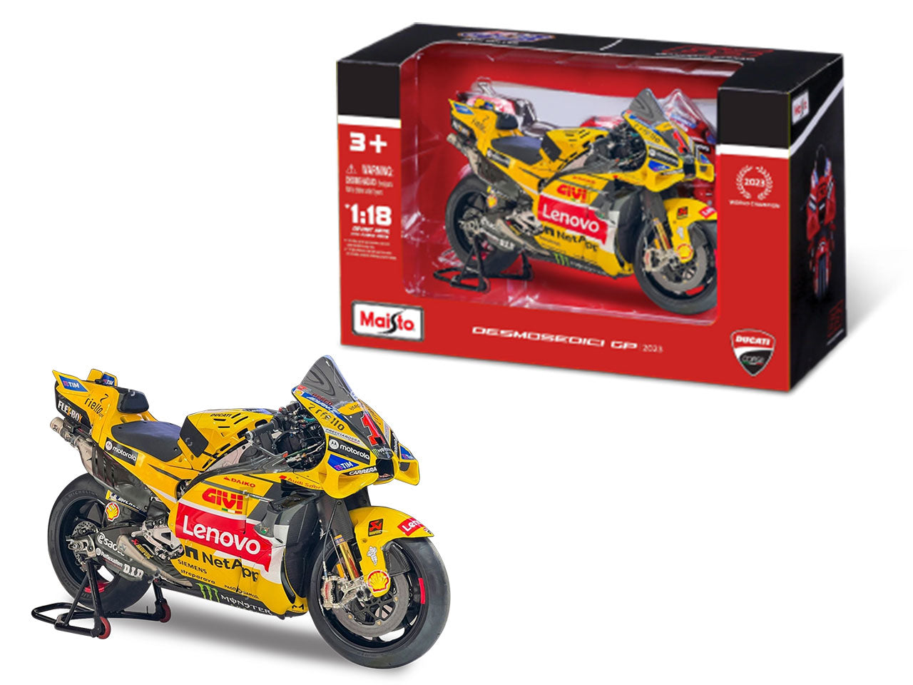Cdu ducati lenovo team 2023 bagnaia#1 misano livery scala 1:18