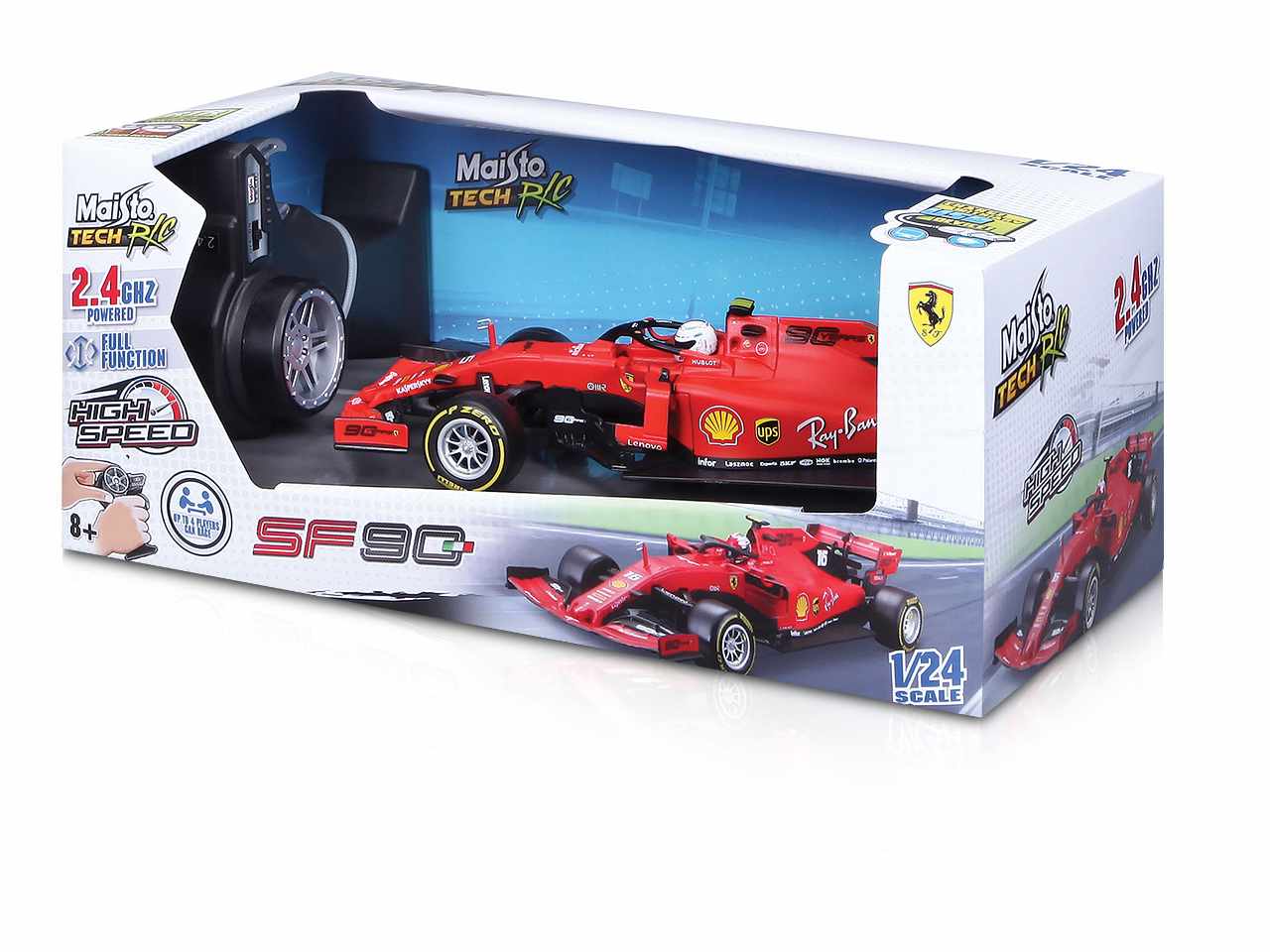Auto r/c 1:24 ferrari sf90 2,4ghz 926888.006