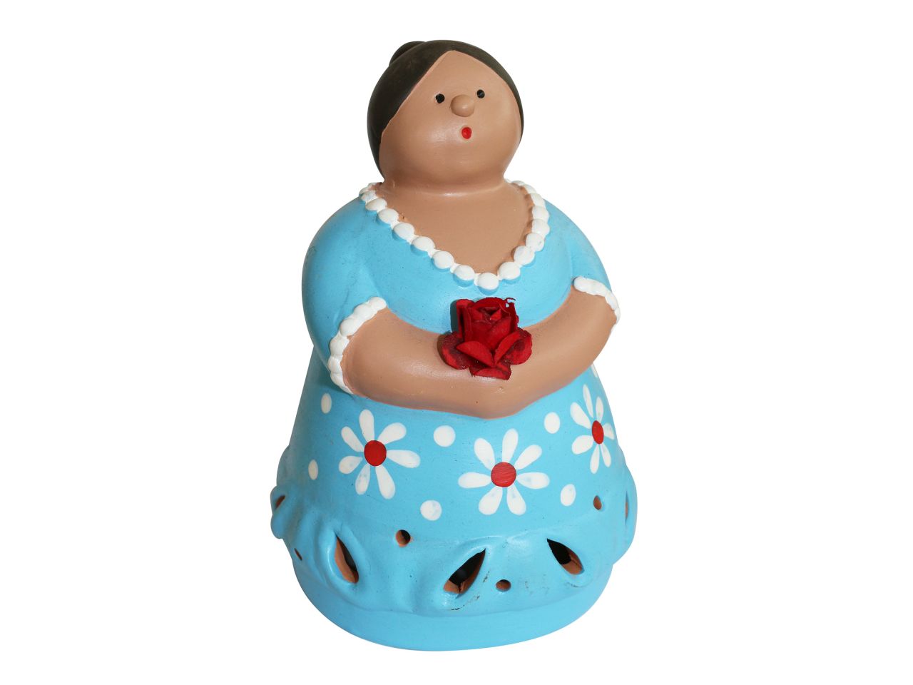Contadina t-light misura 15cm colore celeste