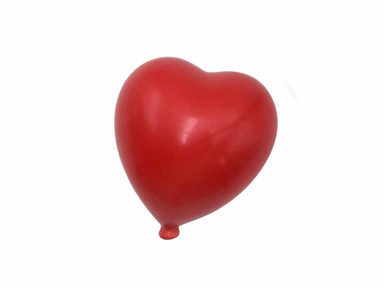 Cuore matte rosso 7,5cm