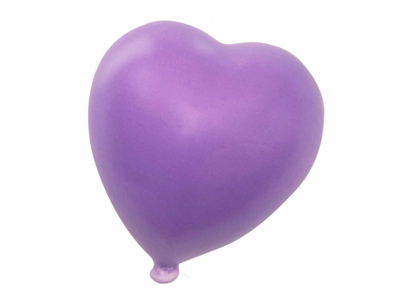 Cuore matte lilla 12cm
