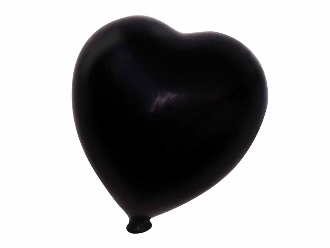 Cuore matte nero 12cm
