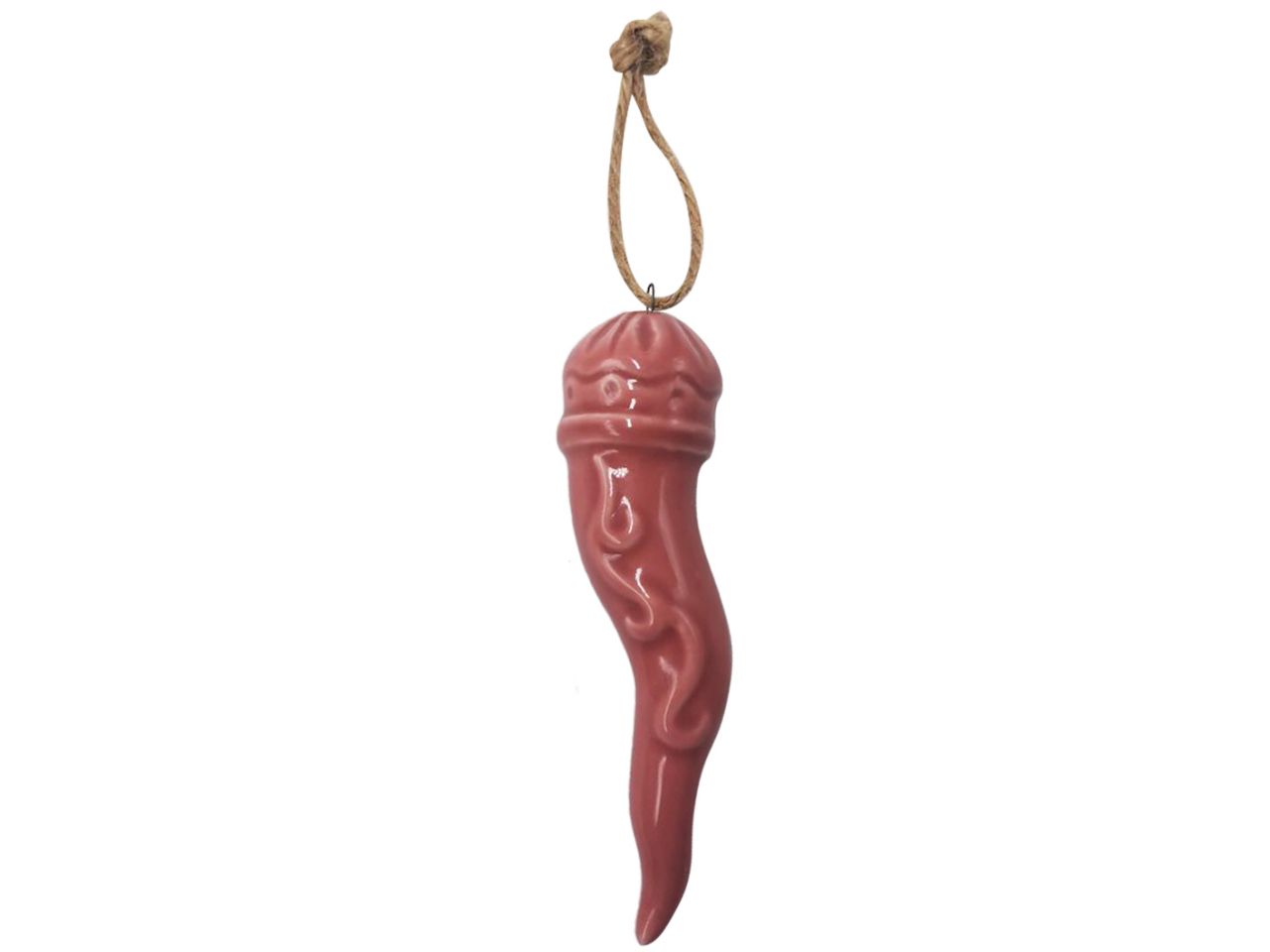 Peperoncino con nastro misura h.11cm colore rosa2