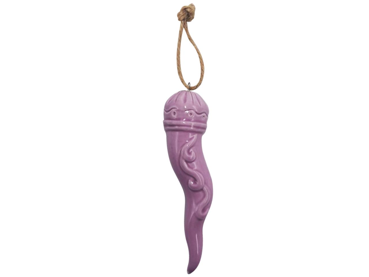 Peperoncino con nastro misura h.11cm colore lilla