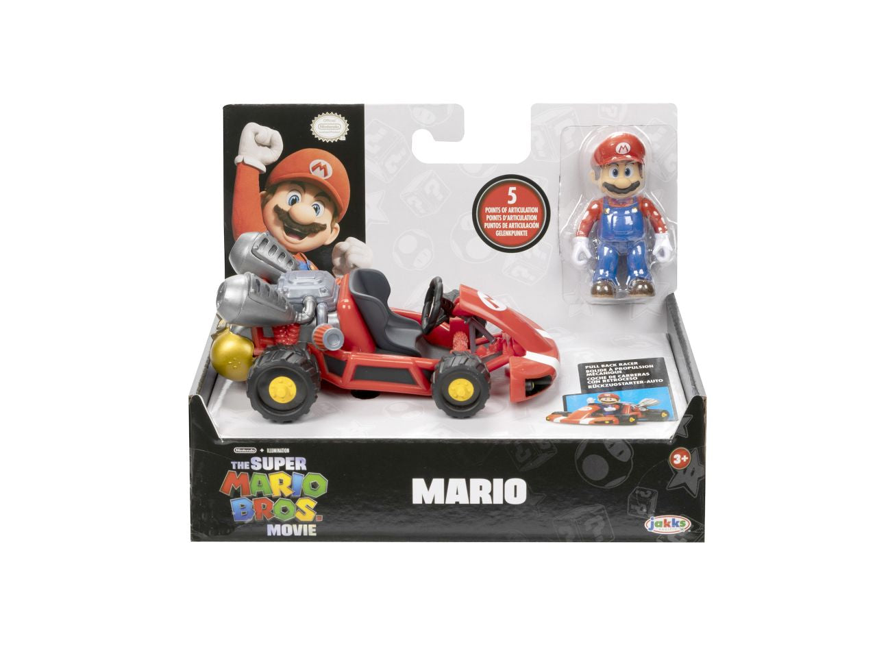 Super mario movie personaggio 6cm con kart assortiti