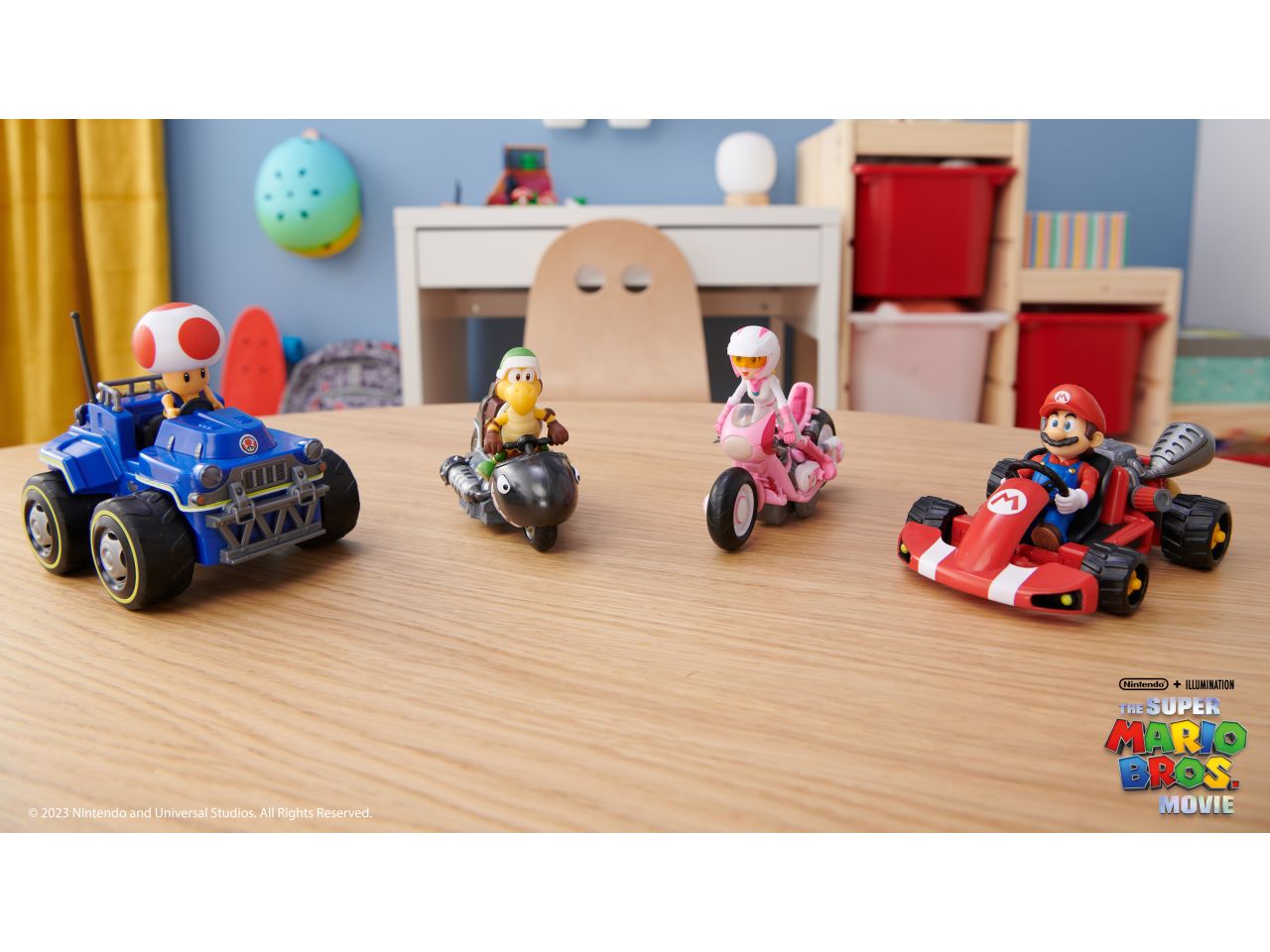 Super mario movie personaggio 6cm con kart assortiti