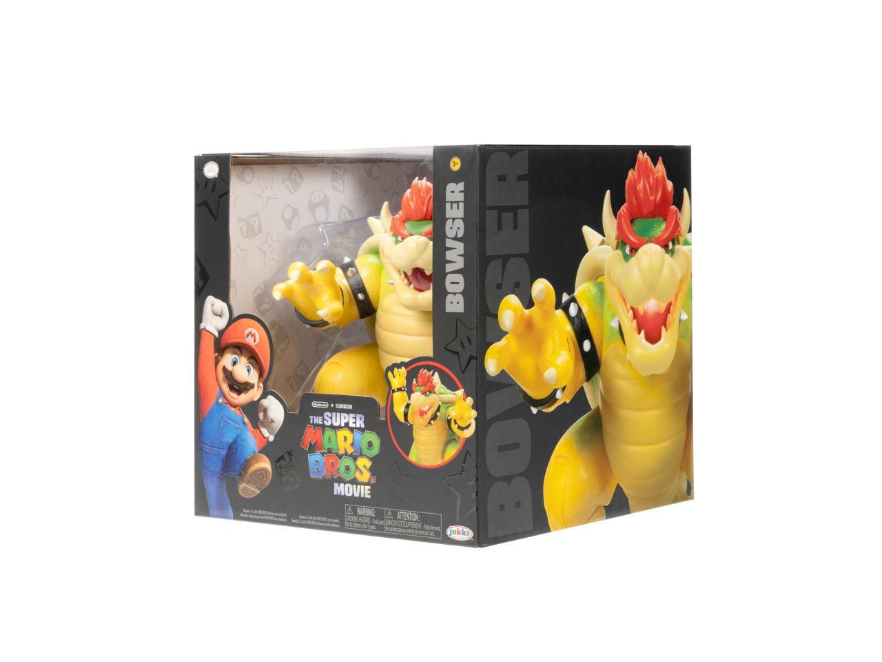 Super mario movie action figure di bowser 18cm con suoni