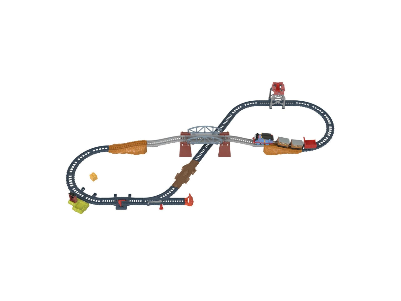 Playset con trenini Il Trenino Thomas Fisher-Price Thomas & Friends 3-in-1 Package Pickup, giocattolo per bambini 3+ anni - Mattel