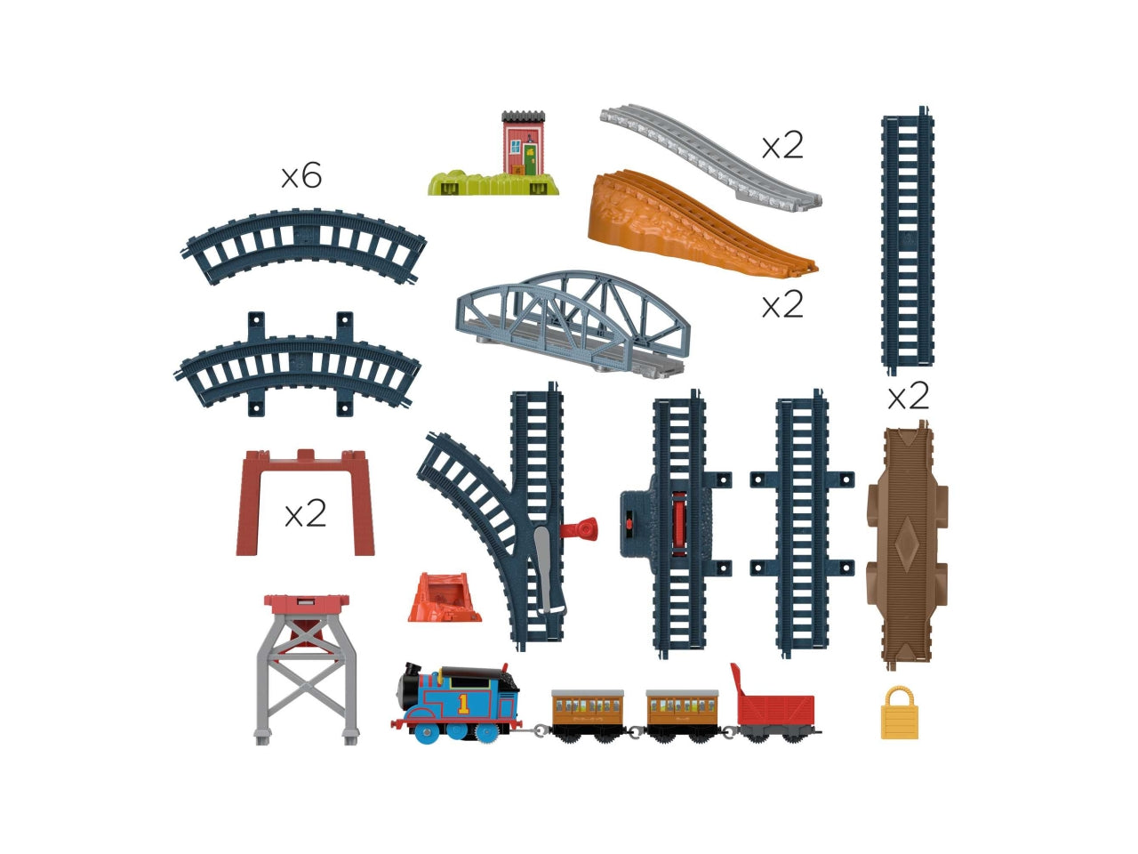Playset con trenini Il Trenino Thomas Fisher-Price Thomas & Friends 3-in-1 Package Pickup, giocattolo per bambini 3+ anni - Mattel