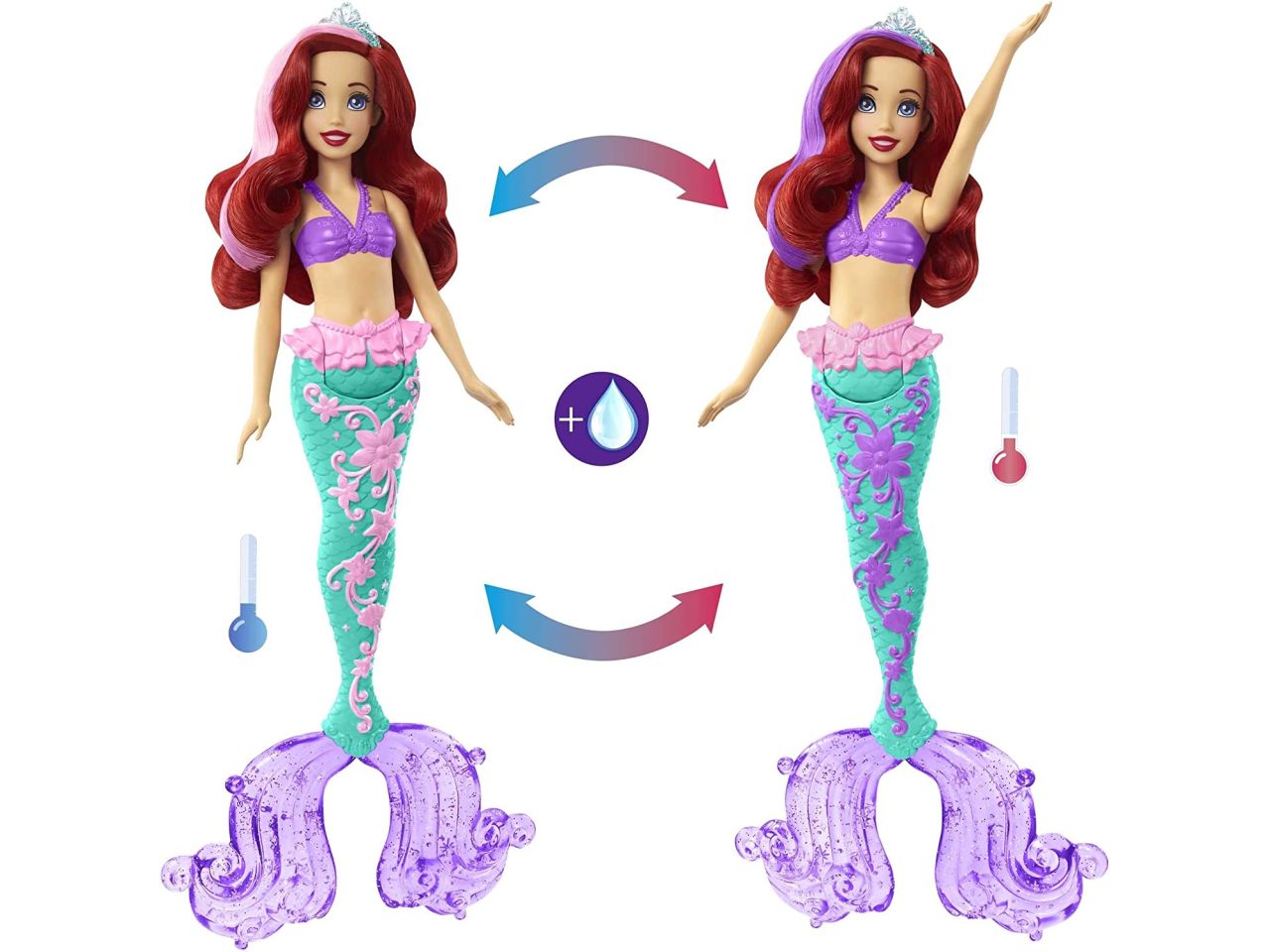 Disney princess ariel cambia colore
