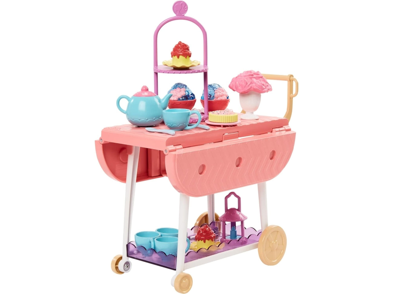 Barbie My First Tea Party, carrellino con sedie e accessori per bambini dai 3+ anni, Mattel
