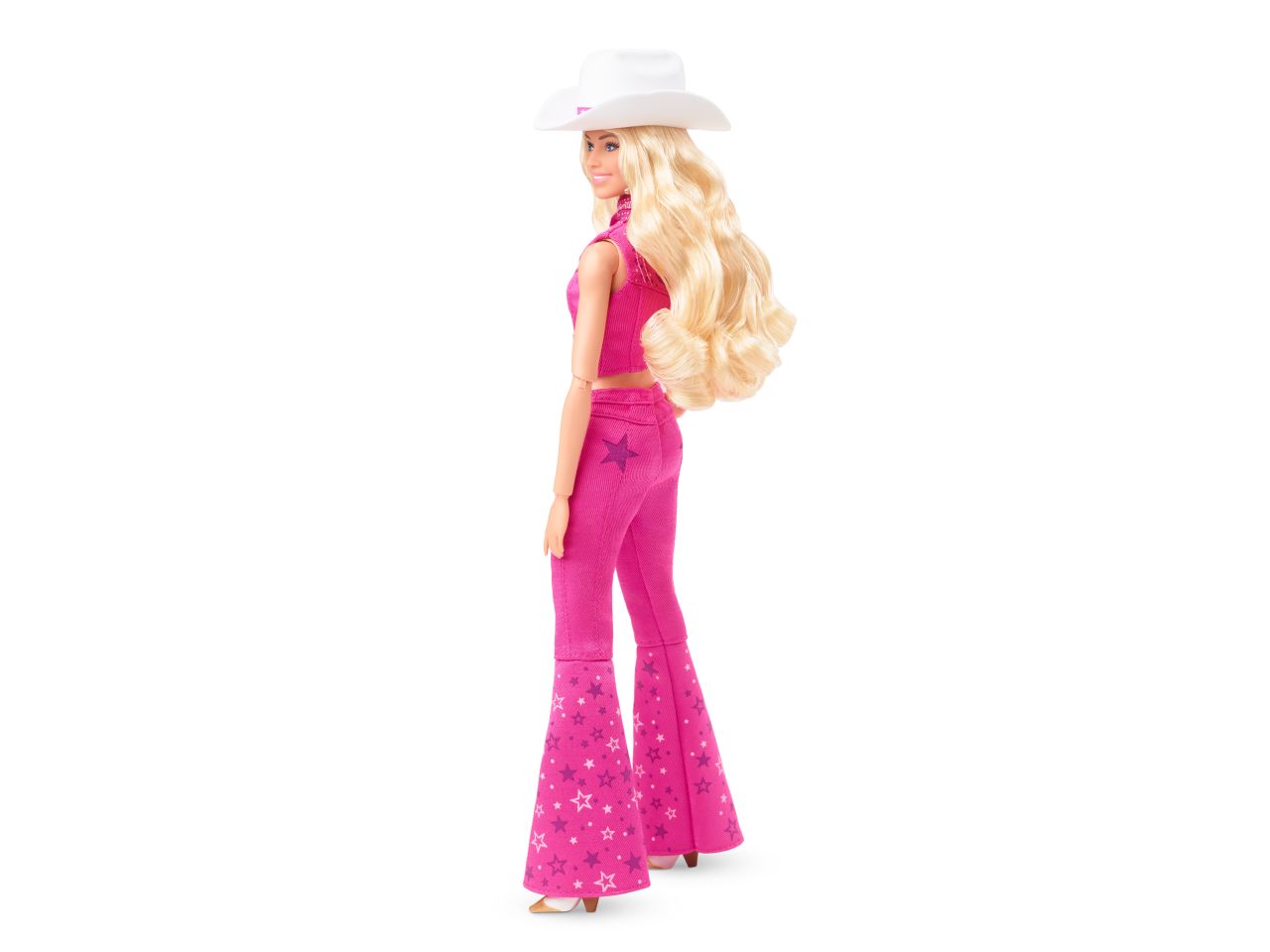 Fashion doll mattel barbie the movie barbie con vestito rosa da western