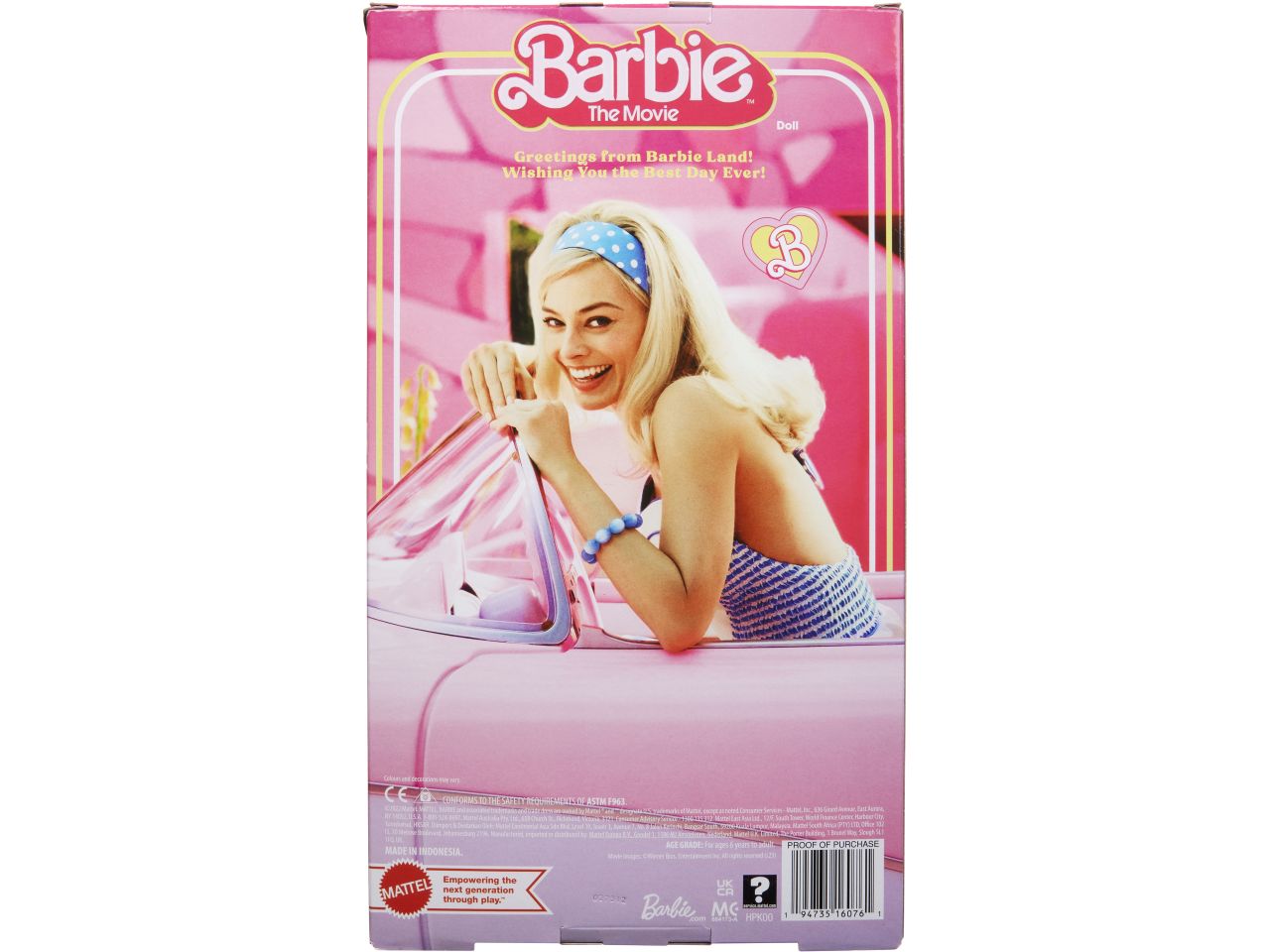 Fashion doll mattel barbie the movie barbie con vestito rosa da western