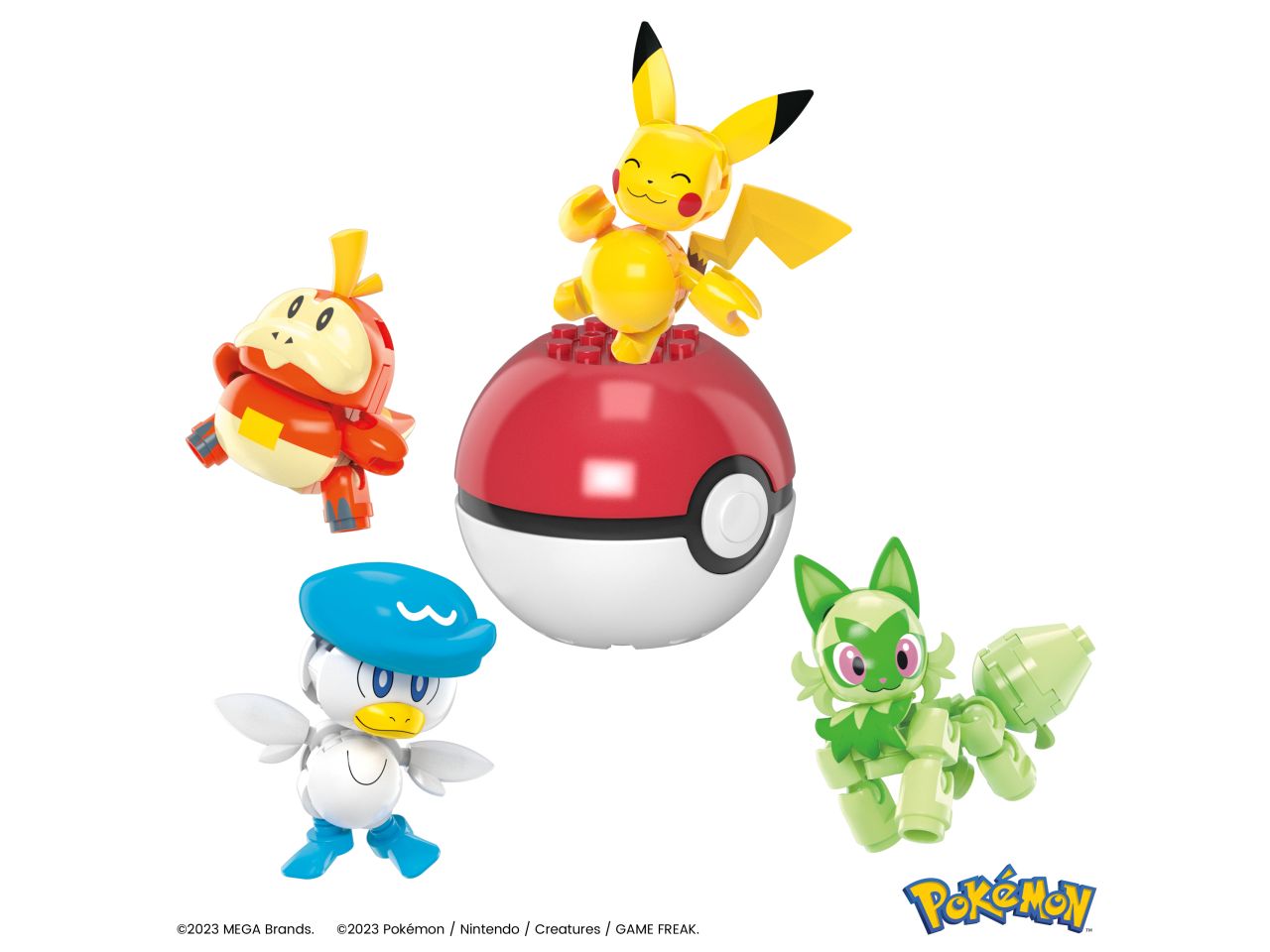 Mattel mega pokemon pokeball personaggi paldea da costruire con 79 mattoncini
