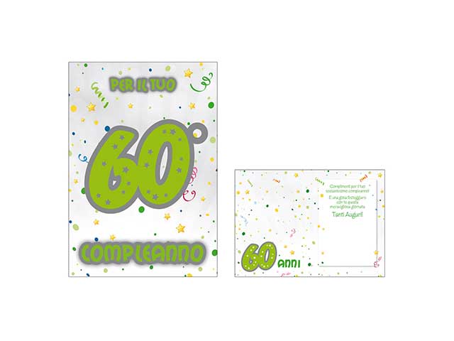 Biglietto auguri 60 compleanno