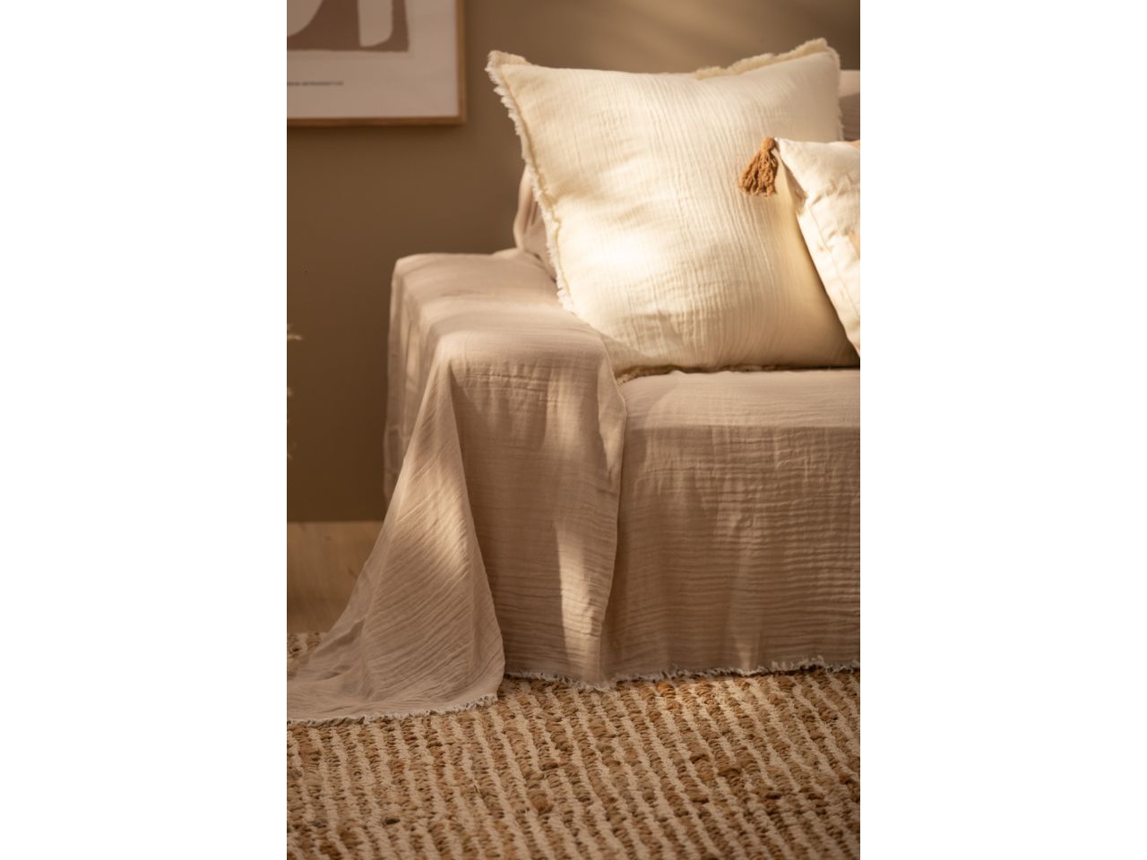 Copriletto 180x260cm colore beige