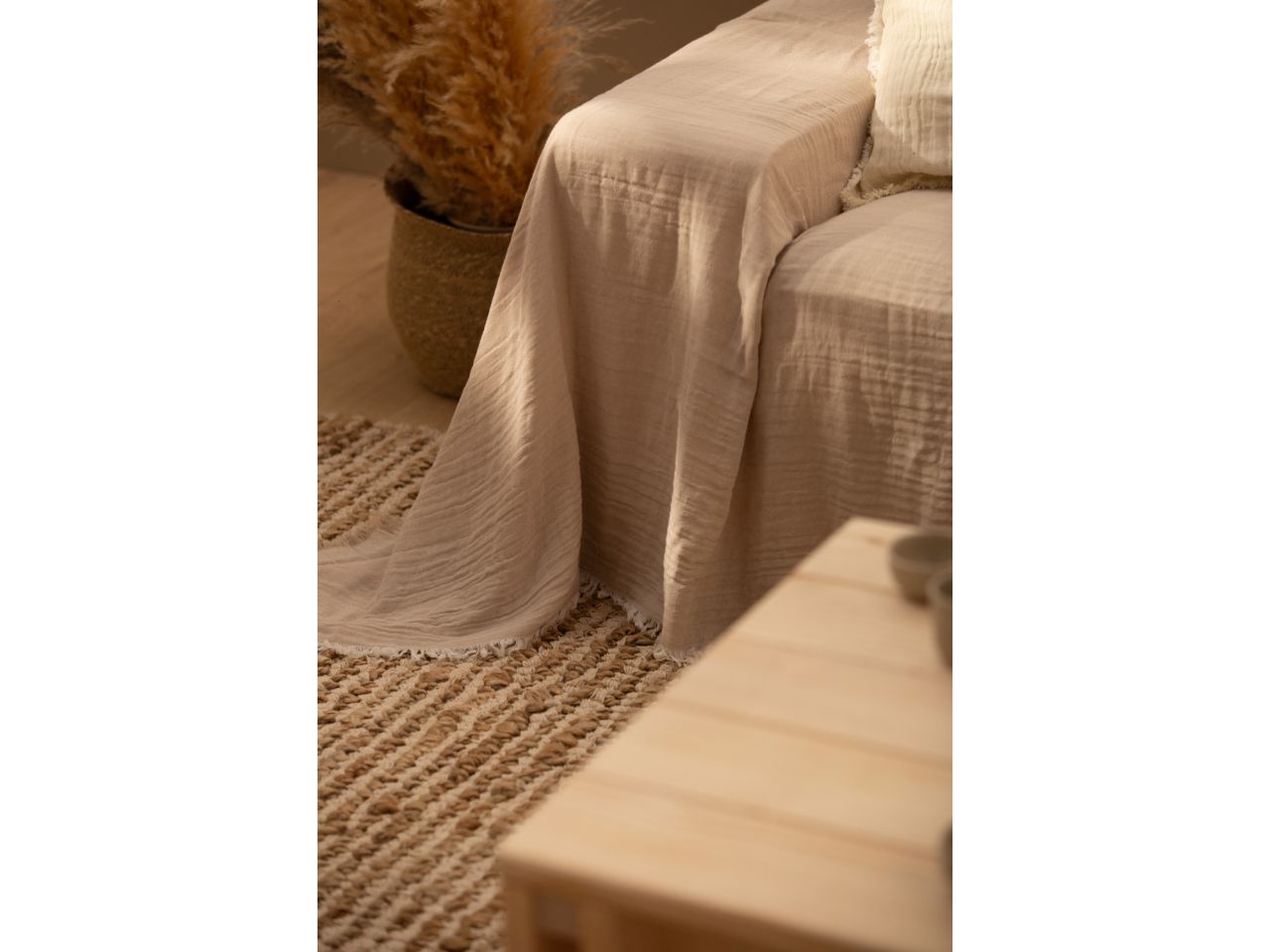 Copriletto 180x260cm colore beige