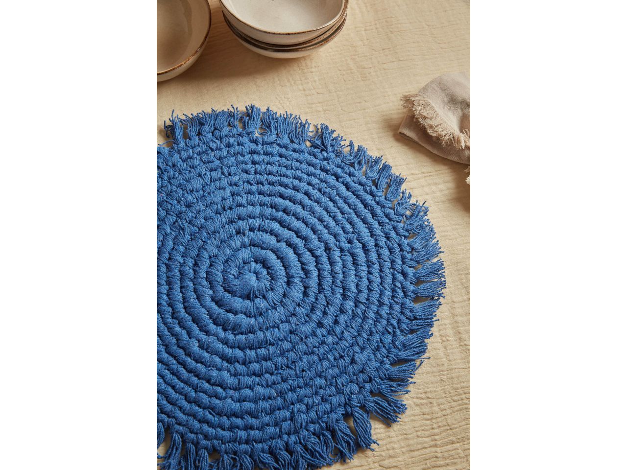 Tovaglietta vera d.38cm colore blu