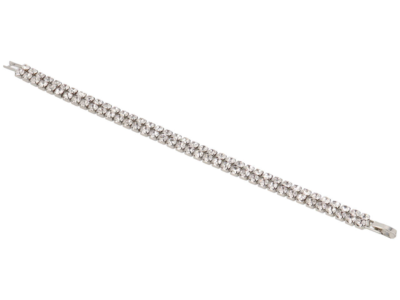 Bracciale strass 18cm 2 fili