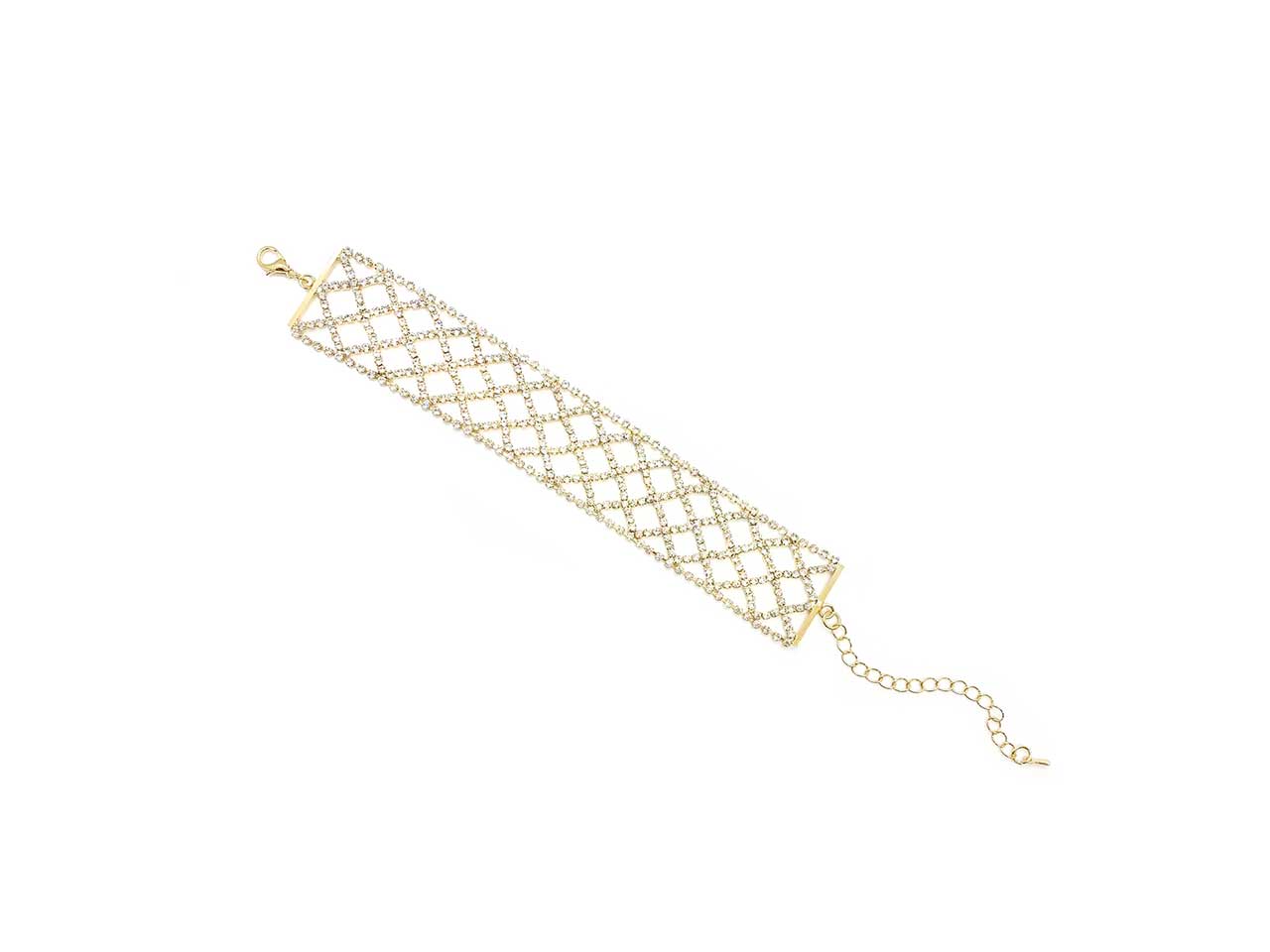 Bracciale maglia strass oro 275883