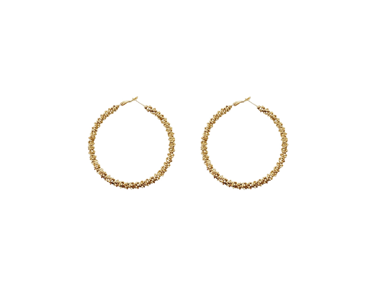 Orecchini cerchio 4cm con diamanti