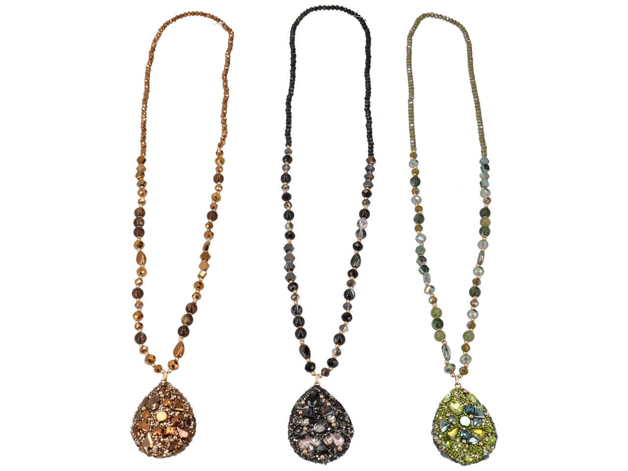 Collana lunga cristallo pendente