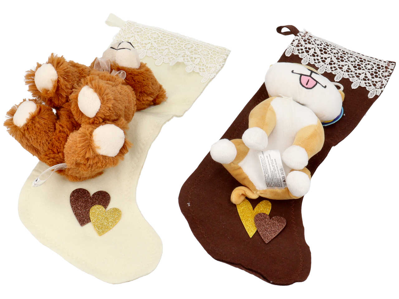 Calza 45cm in pannolencio soggetto cane
