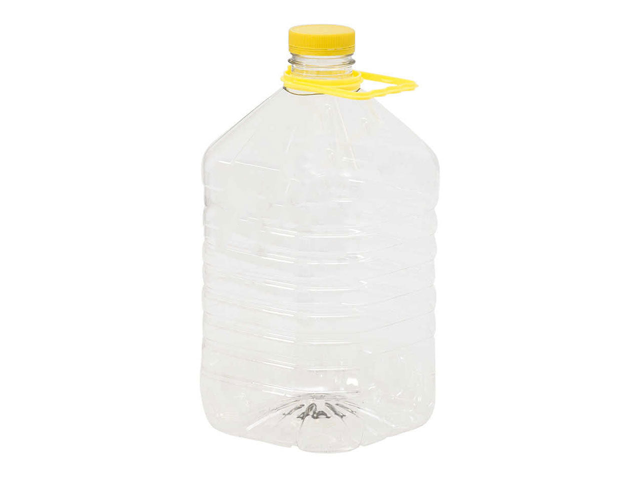 Dama in pet 5lt clear a vite con maniglia e con tappo $