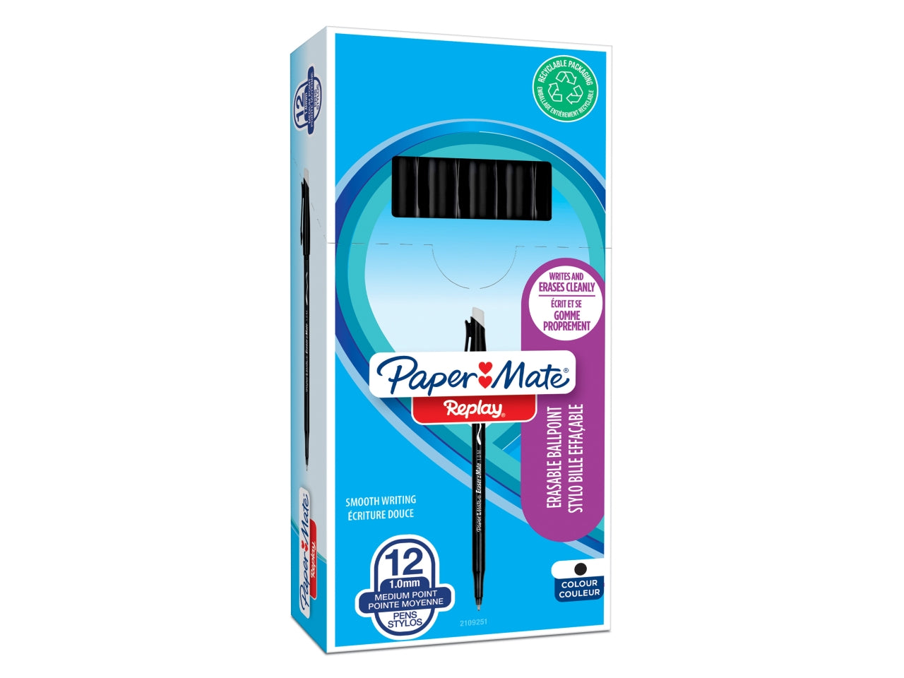 Penne replay cancellabile colore nero la confezione comprende 12 penne
