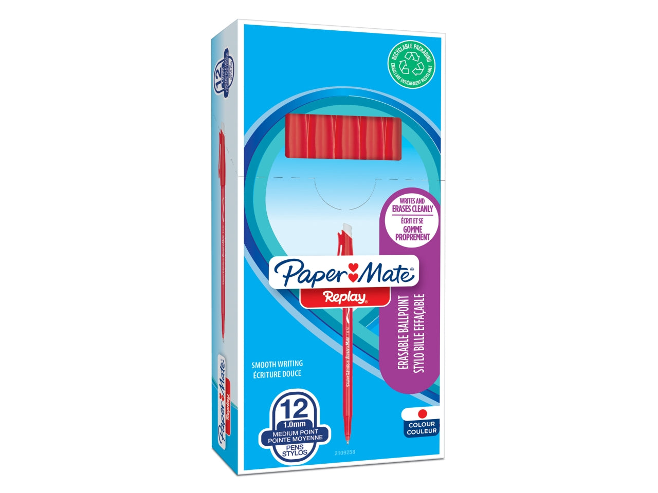 Penne replay cancellabile colore rosso la confezione comprende 12 penne