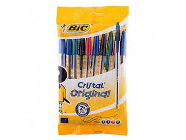 Penna a sfera bic cristal original, tratto di scrittura medio assortiti 1,0 mm